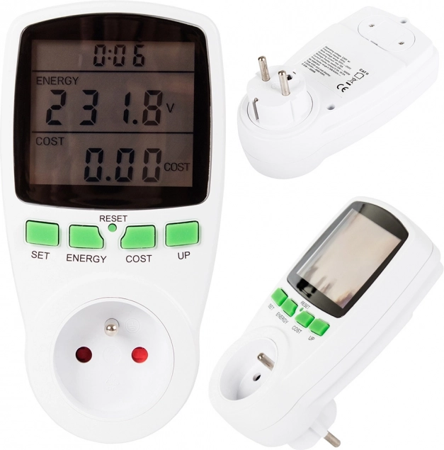Wattmètre numérique avec écran LCD