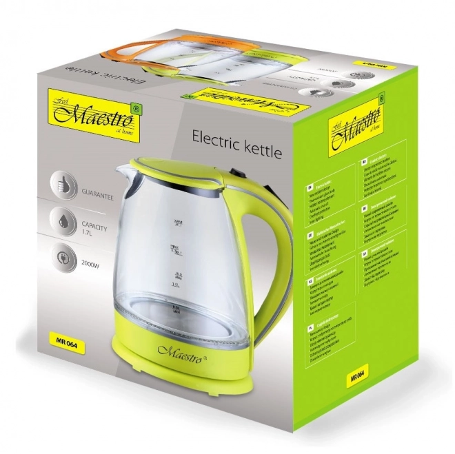 Bouilloire en verre 1,7 l 2000 W MR-064-ORANGE