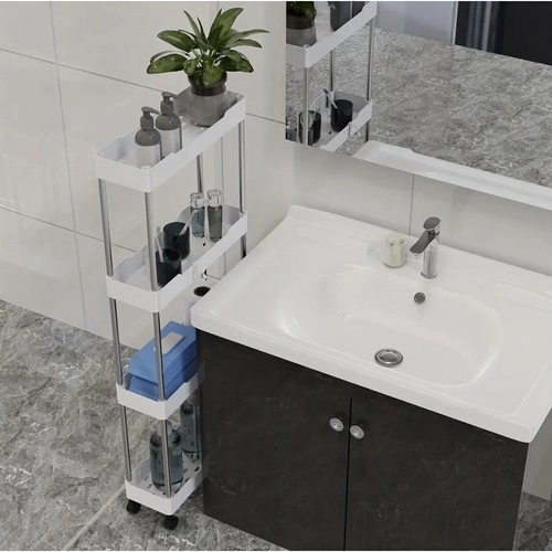 Étagère de salle de bain sur roulettes Ruhhy 24291