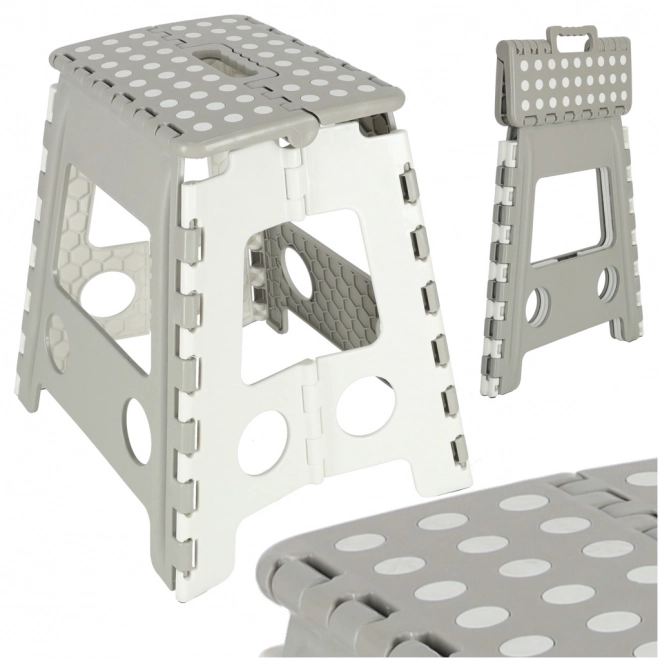 Tabouret pliant antidérapant 39 cm gris clair