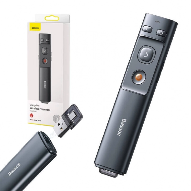 Baseus télécommande avec pointeur laser pour présentations - gris