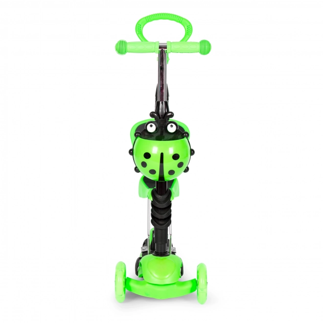 Trottinette d'équilibre tricolore coccinelle 5 en 1 LED
