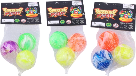 Set de 3 balles rebondissantes 3,5 cm