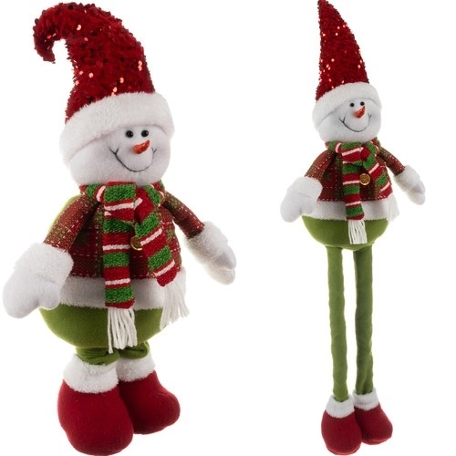 Bonhomme de neige de Noël avec jambes télescopiques