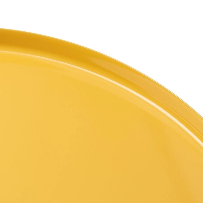 Table ronde en métal de style loft - jaune
