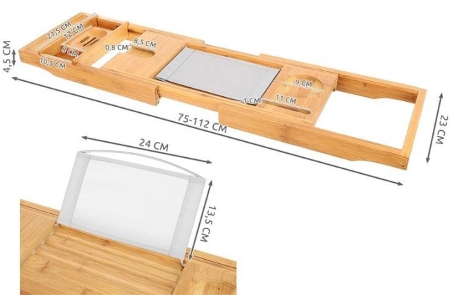 Étagère de baignoire ajustable