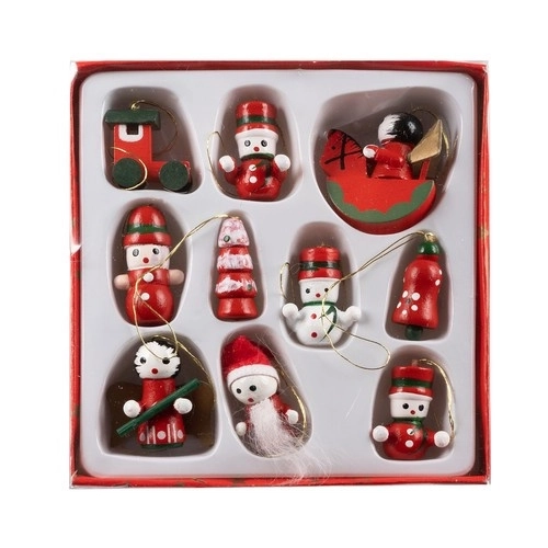 Décorations de Noël/pendentifs pour arbre 10 pièces. Ruhhy 22943