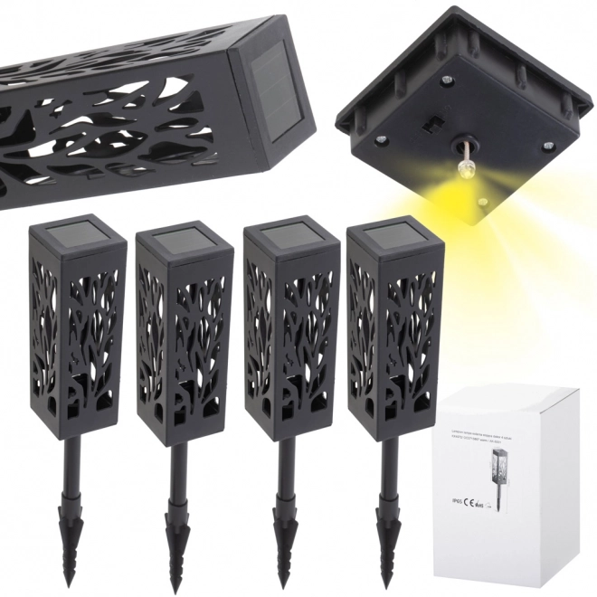 Lampes de jardin décoratives solaires 4 pièces