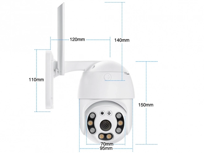 Caméra WiFi extérieure intelligente Full HD avec zoom optique