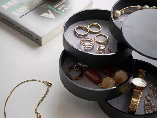 Organisateur de bijoux rond coulissant
