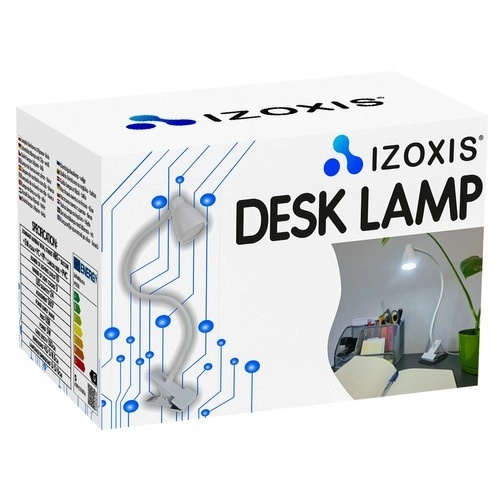 Lampe de table blanche avec pince Izoxis