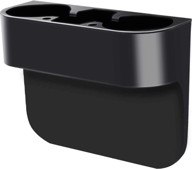 Organisateur de voiture universel 5‑en‑1 avec double porte-gobelet et compartiment pour téléphone