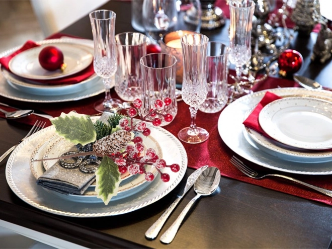 Décoration de table en sorbier de Noël