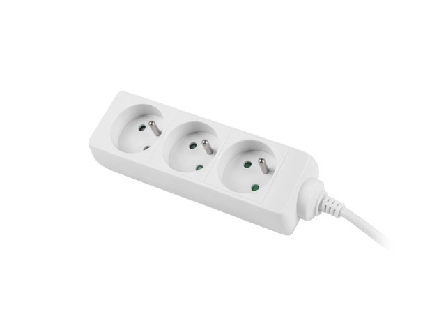 Multiplug blanc 1,5m, 3 prises