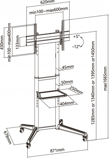 Large compatibilité VESA et dimensions claires