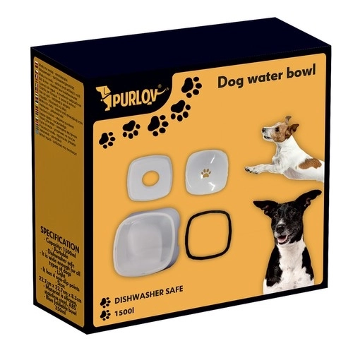 Bols d'eau pour chiens et chats avec fonction anti-éclaboussure - Set de 2 pièces