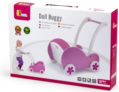 Poussette en bois pour poupées Viga