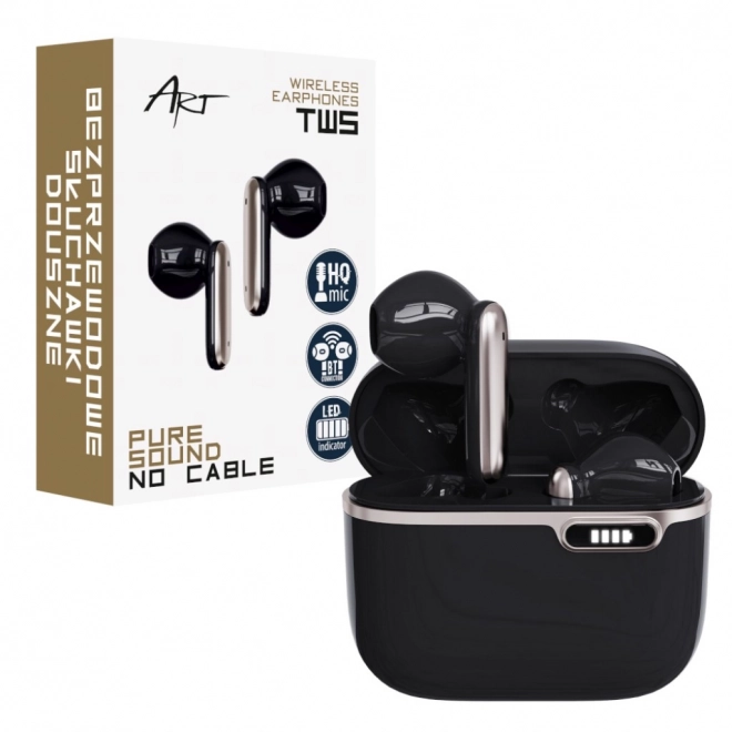 Écouteurs Bluetooth avec micro HQ TWS (USB-C) noir