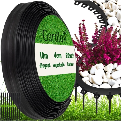 Bordure de jardin 4 cm x 10 m Gardlov noir