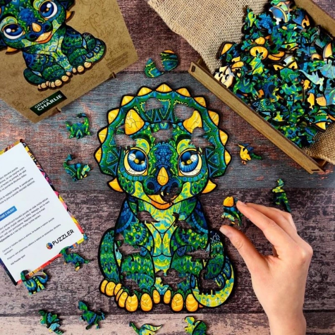 Puzzle en bois coloré Magické - Cher Charlie