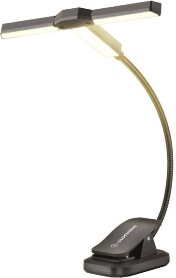 Lampe de lecture à trois têtes Glocusent USB-C 1000 mAh noire