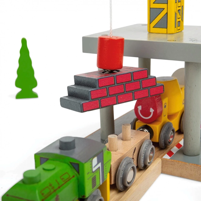 Bigjigs Rail Grande grue jaune