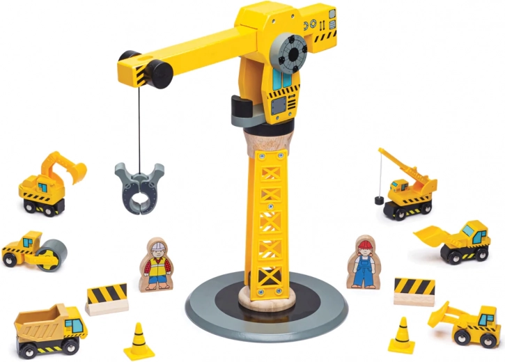 Grande grue pivotante avec crochet fonctionnel