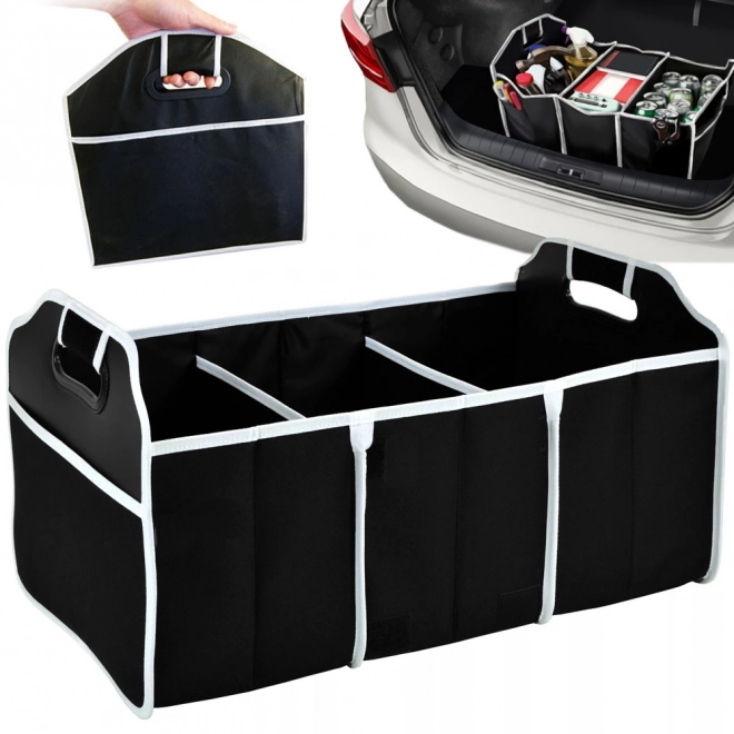 Organisateur de coffre de voiture avec 3 compartiments