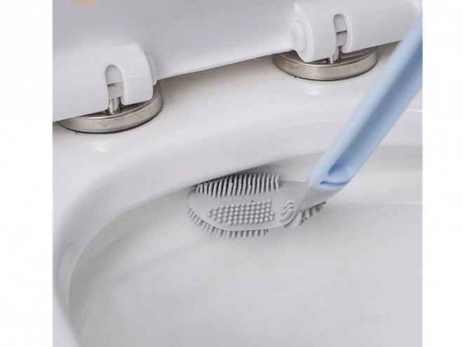 Brosse WC en silicone avec crochet hygiénique