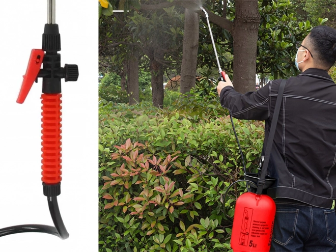 Pulvérisateur de jardin manuel à pression avec longue lance 5 l