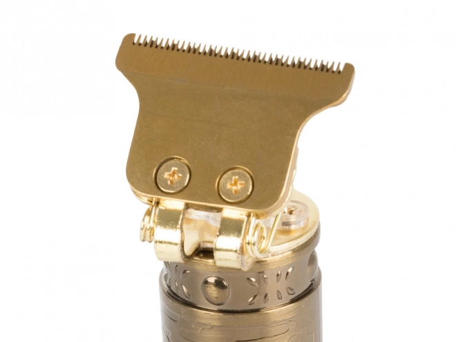 Tondeuse électrique dorée pour barbe et cheveux