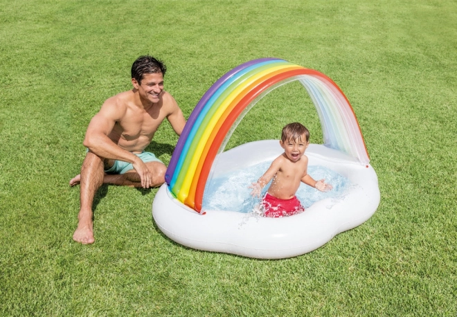Piscine pour enfants arc-en-ciel 142 x 119 x 84 cm