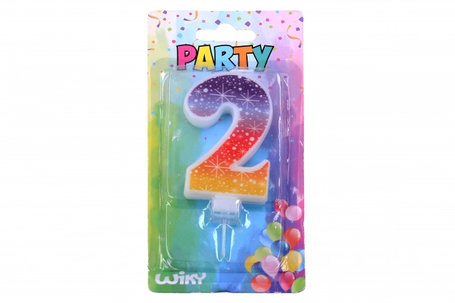 Bougie d'anniversaire numéro 2 Étoiles