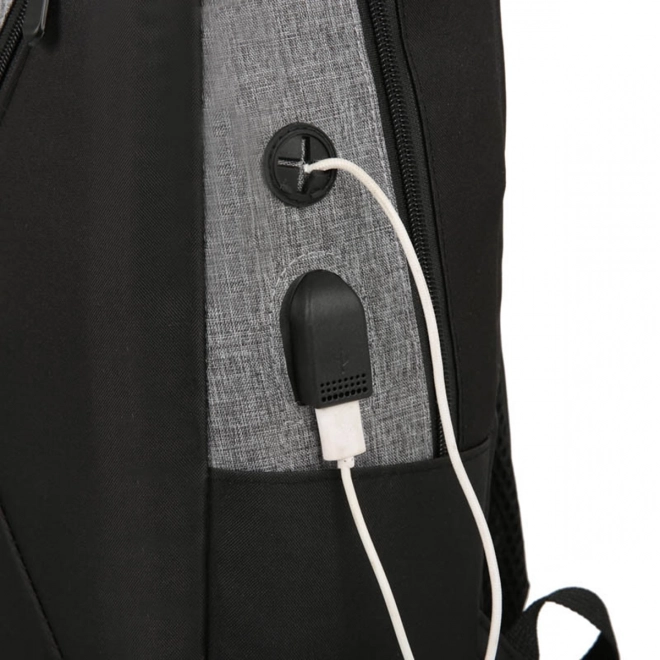 Ensemble 3 en 1 sac à dos gris, sac banane et pochette