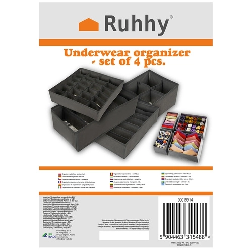 Organiseur pour sous-vêtements - ensemble de 4 pièces. Ruhy 19914