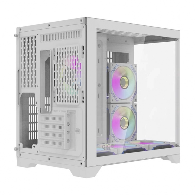 Boîtier d'ordinateur Darflash FT418 + 6 ventilateurs aRGB (blanc)