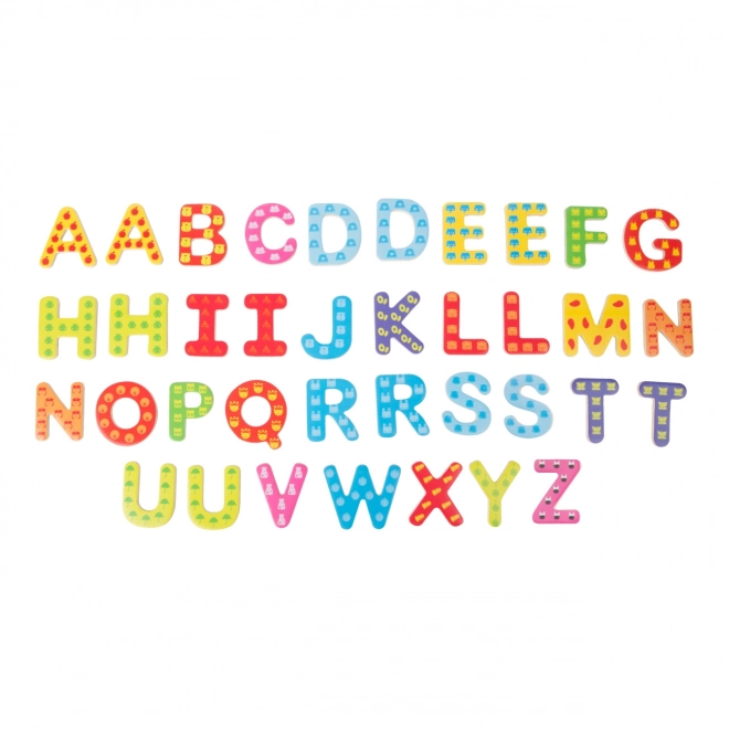 Petits pieds Lettres magnétiques colorées en bois 37 pcs