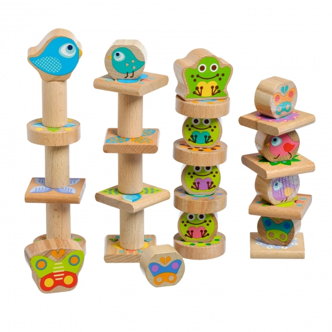 Lucy & Leo Petits amis - jeu d'équilibre en bois avec modèles 33 pièces