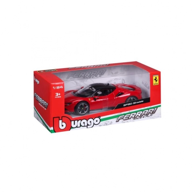 Bburago 1:24 Ferrari Top SF90 Stradale Rouge