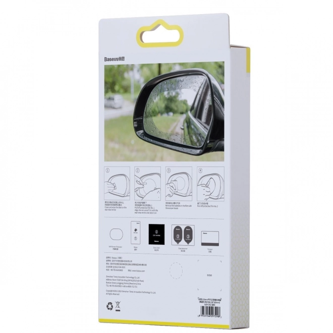 Film antipluie pour rétroviseur de voiture Baseus, 2 pièces