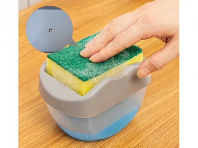 Distributeur de savon avec réservoir pour éponge