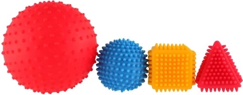 Différentes formes et textures pour la stimulation tactile