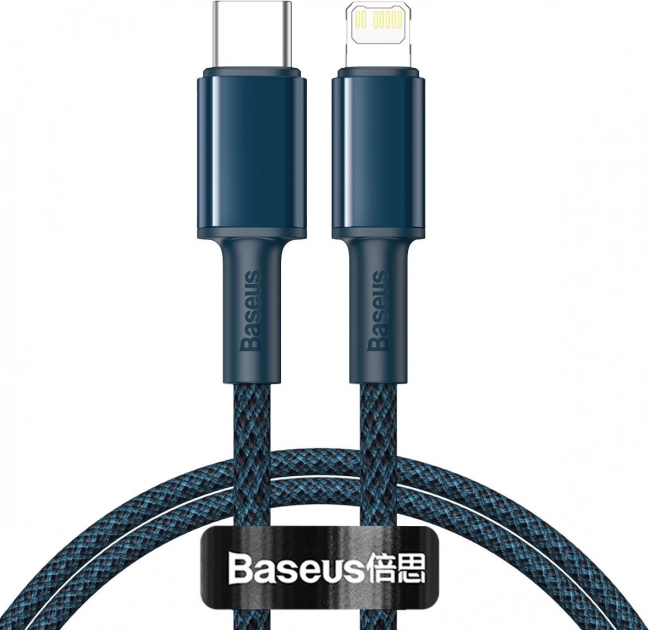Baseus câble de données pour charge rapide USB‑C vers Lightning 20 W, 1 m, bleu
