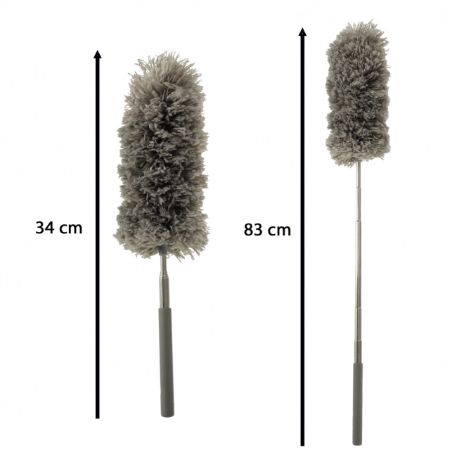 Plumeau télescopique gris en microfibre