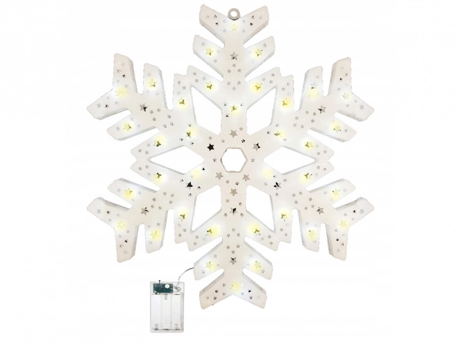 Décoration lumineuse de Noël en forme de flocon de neige