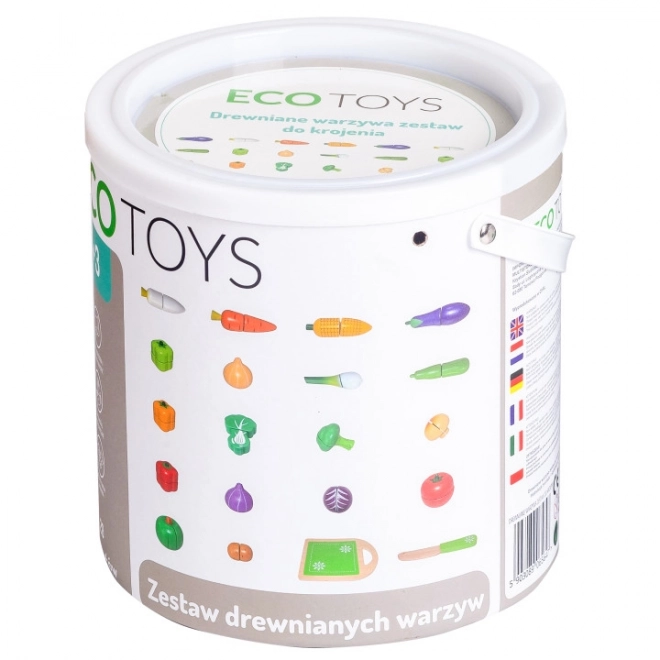 Légumes en bois pour découpage Ecotoys 20 pcs