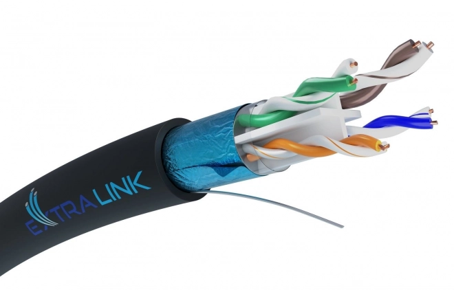 Câble réseau Extralink CAT6 FTP extérieur 305m