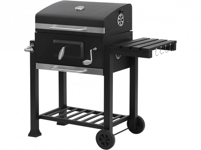 Barbecue de jardin au charbon de bois avec deux grilles et thermomètre