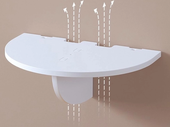 Étagère murale avec espace pour vase et recharge de téléphone