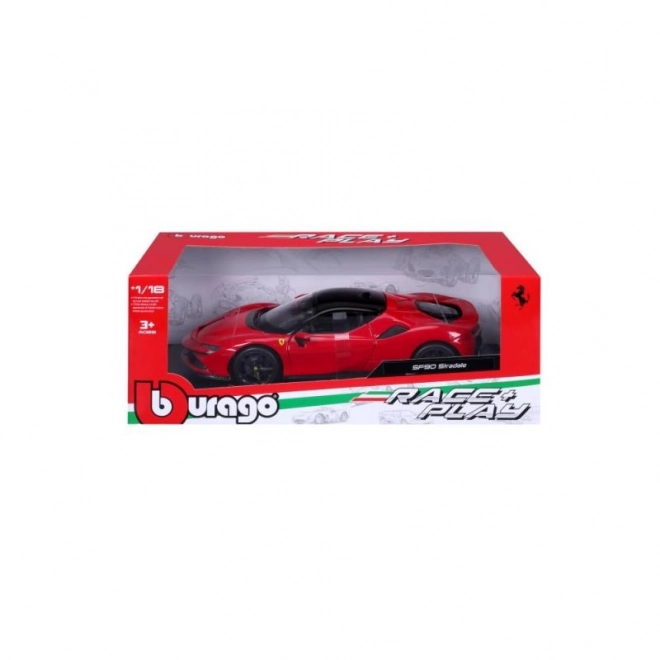 Modèle métallique Ferrari SF90 Stradale rouge 1:18